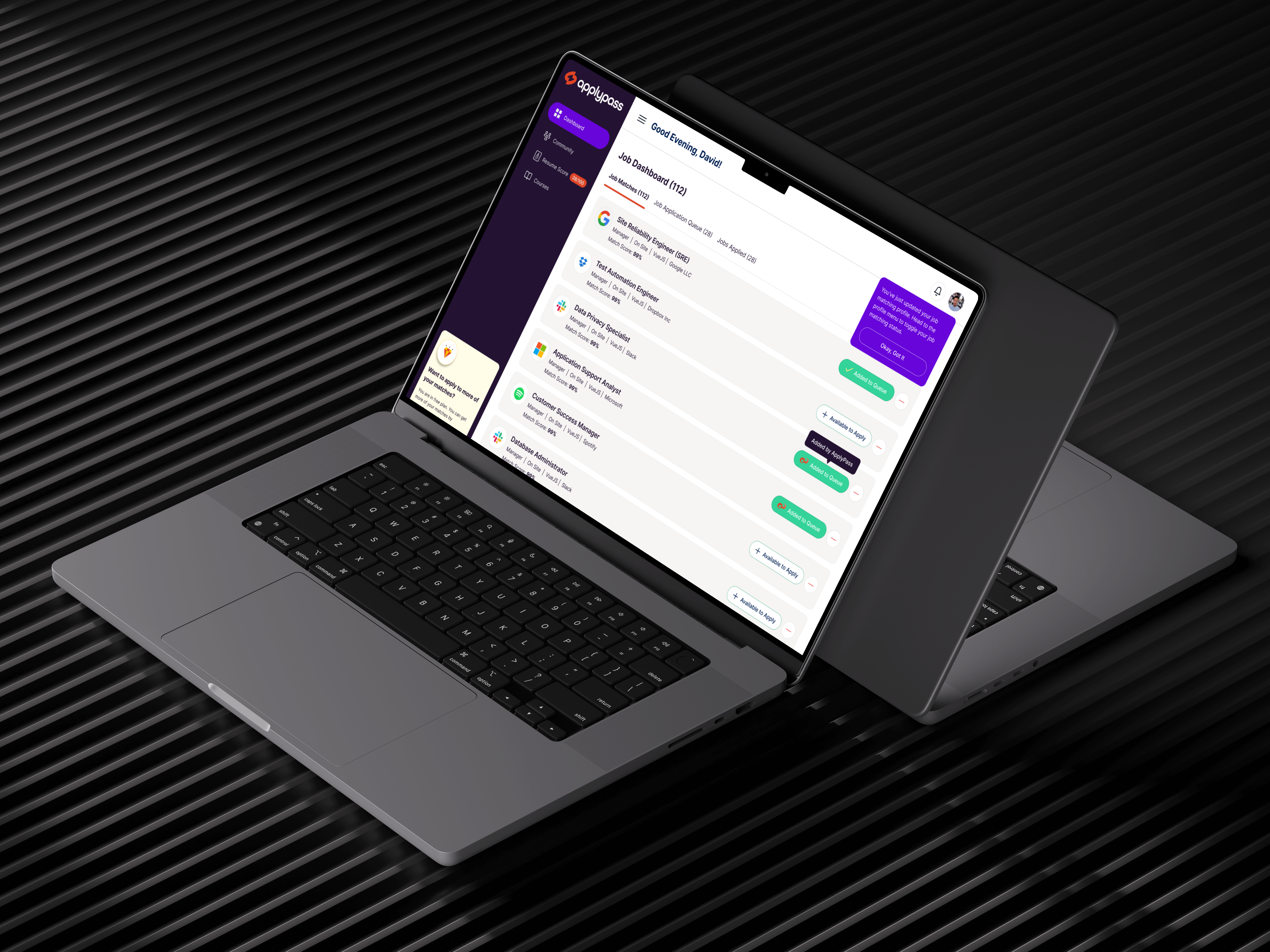 Project list and status overview